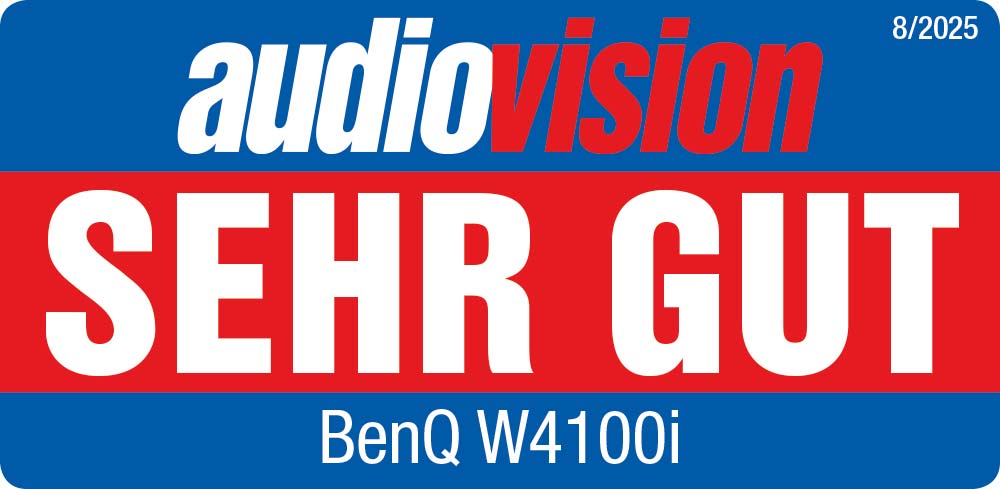 Bewertungssiegel für BenQ W4100i Beamer.