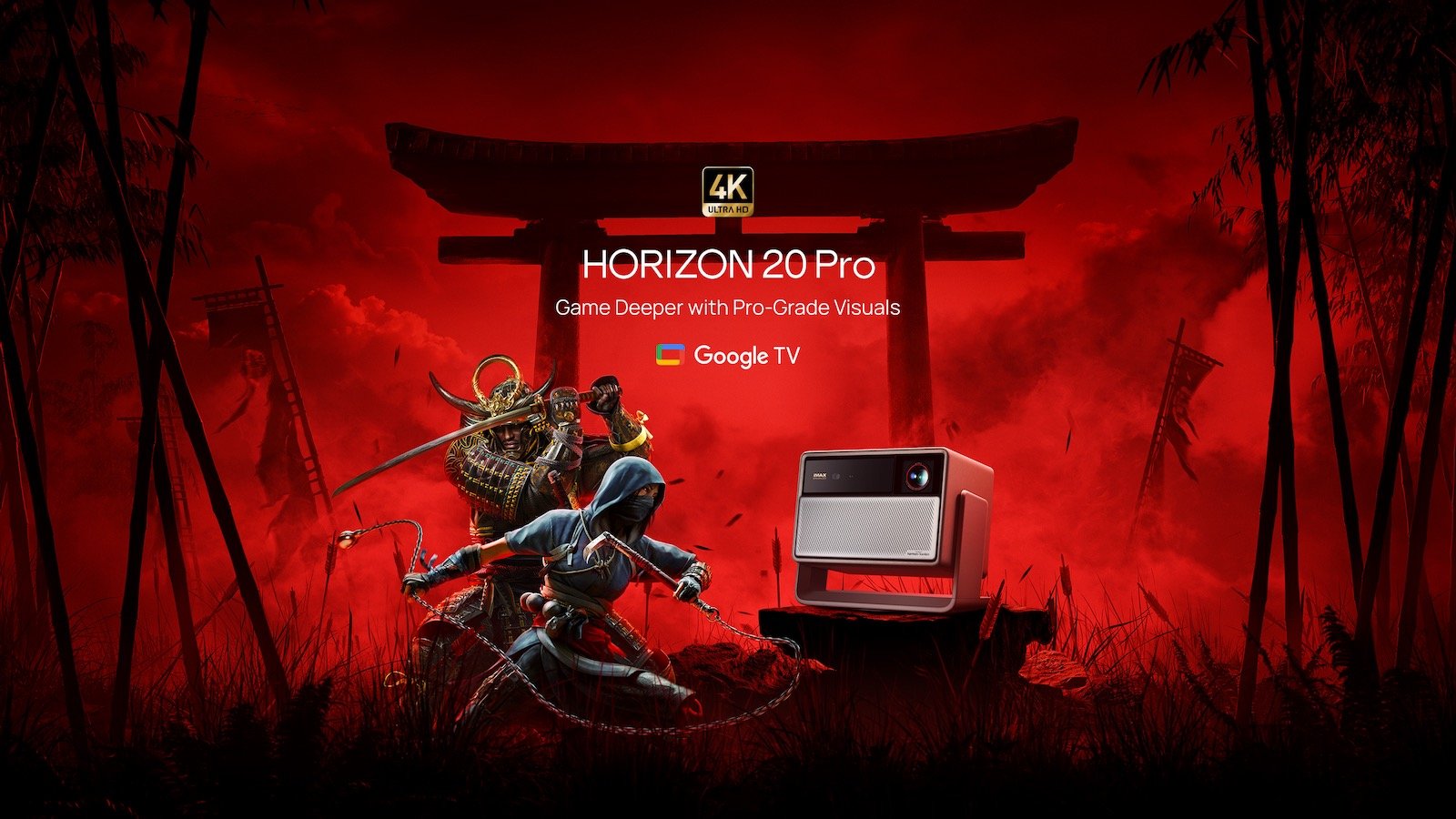 Samurai, Ninja, Beamer, 4K, Google TV.