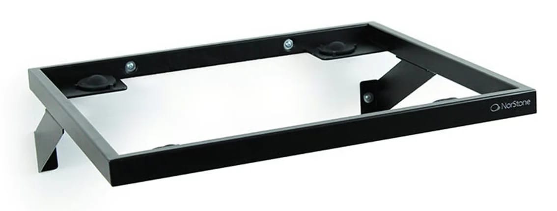 Stahlrahmen des Wandregals mit Resonanzdämpfern, ohne Ablage