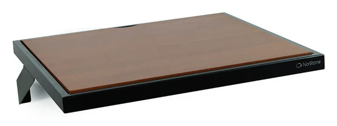 Norstone ESSE WS in Schwarz mit Walnuss-Ablage