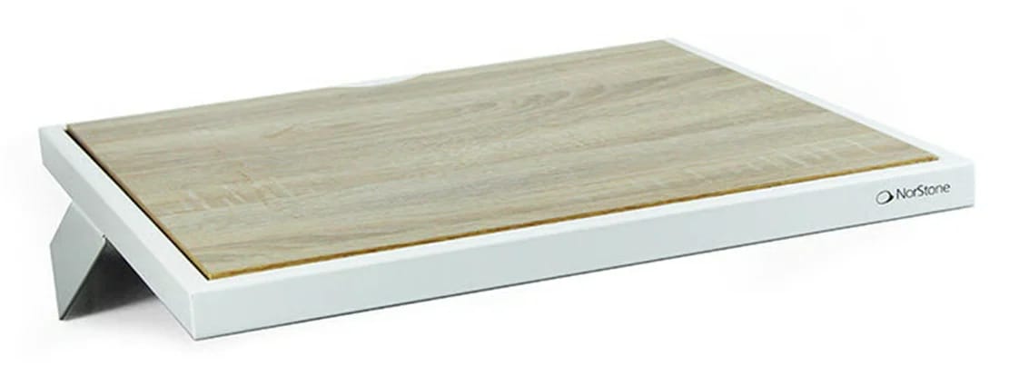 Norstone ESSE WS in Satin Weiß mit Eichen-Ablage