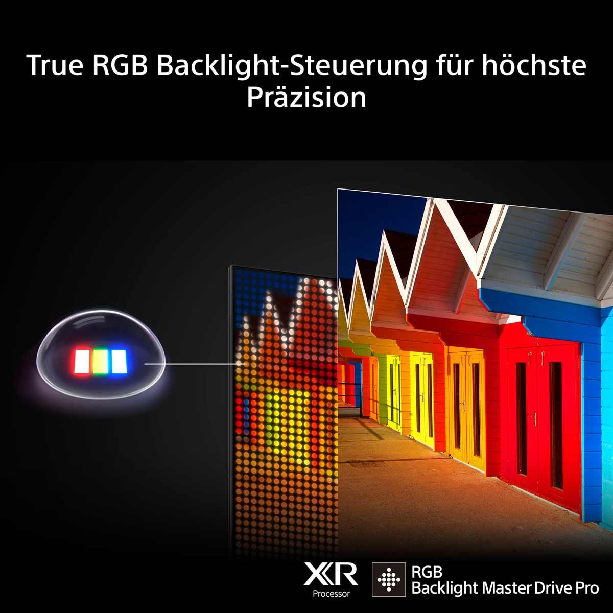 RGB-Beleuchtungssteuerung für präzise Farbdarstellung.