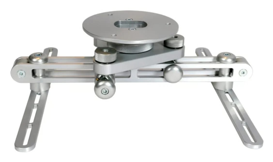 WS-Alu Design Deckenhalter in Alu natur mit Hauptschiene und zwei Aufnahmearmen
