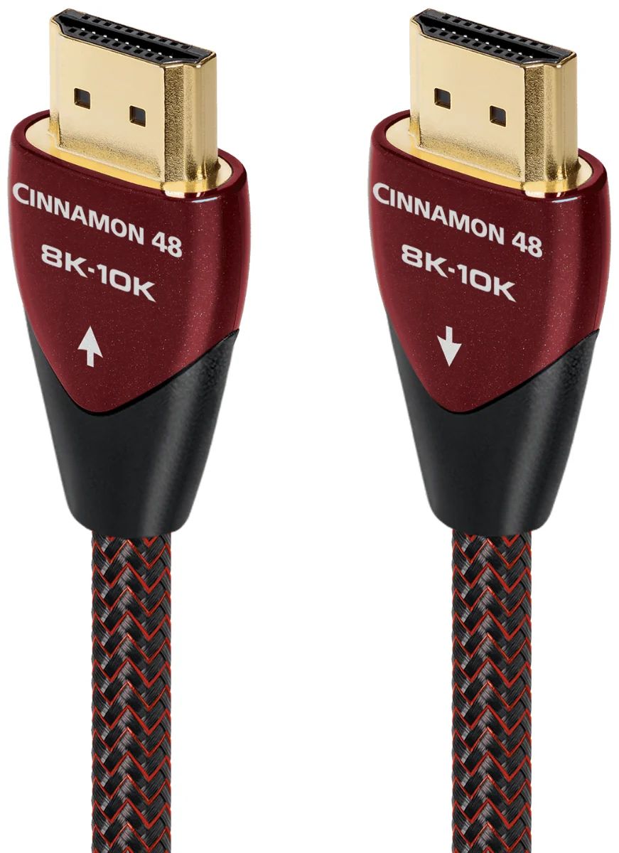 AudioQuest Cinnamon 48 HDMI 2.1 Kabel mit rotem Geflechtmantel