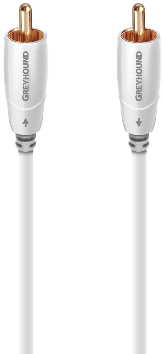AudioQuest Greyhound Subwoofer-Kabel mit zwei Cinch-Steckern