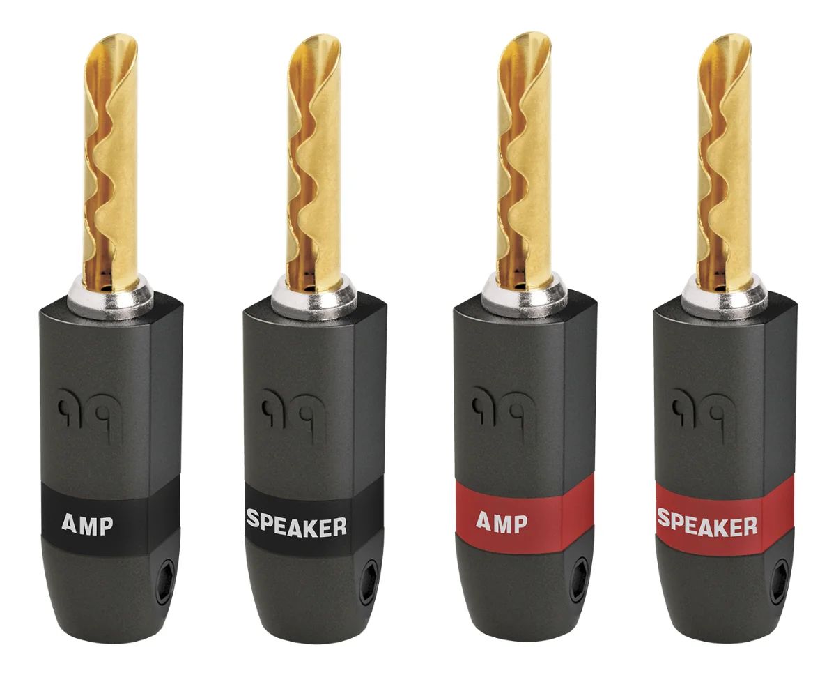 AudioQuest SureGrip 300 Bananenstecker in Gold, Satz mit 4 Stück