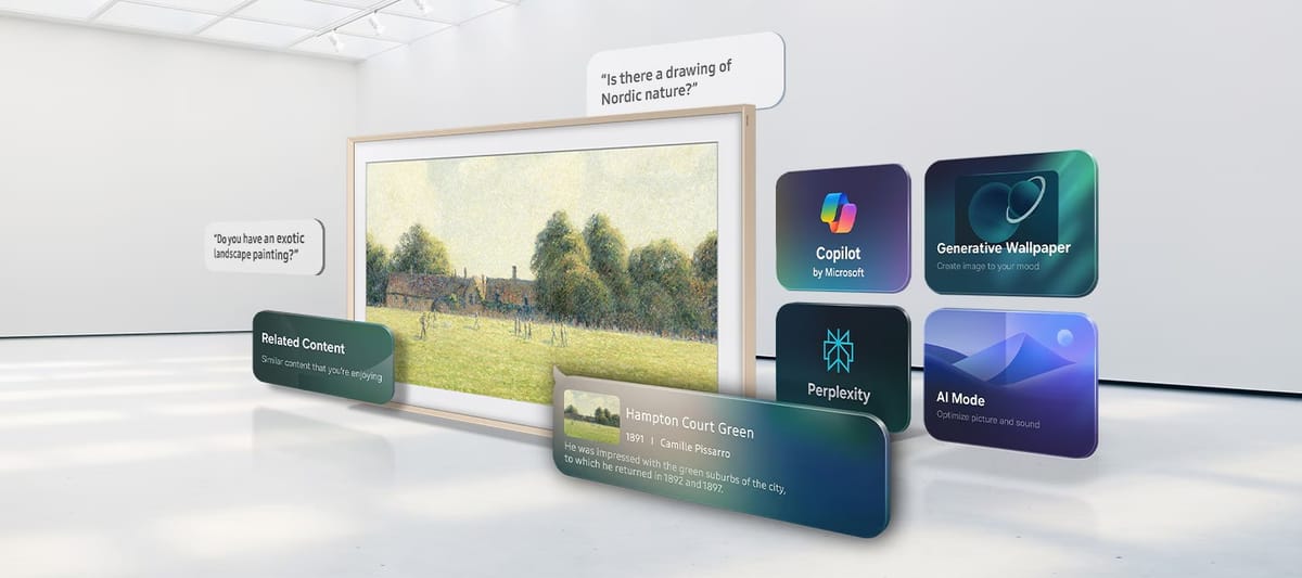 Digitale Kunstpräsentation mit KI-Integration und Beamer.