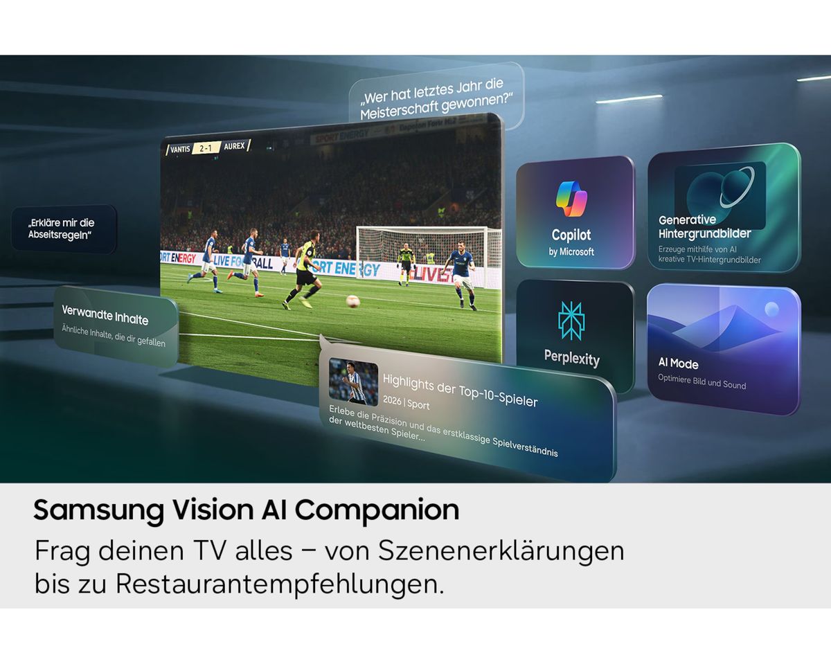 Samsung Vision AI Companion TV-Funktionen.