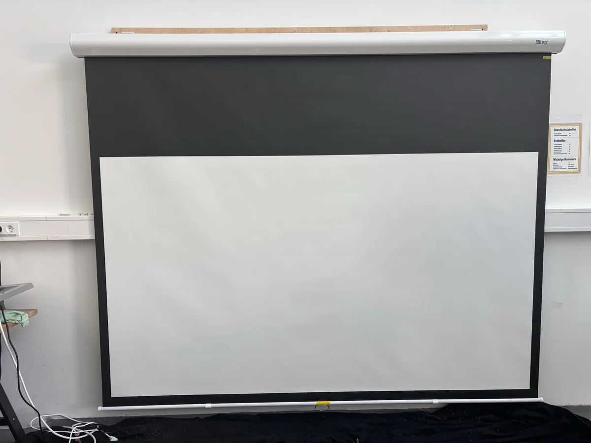 B-Ware DELUXX Advanced Slowmotion Rolloleinwand 106 Zoll bei unserer Prüfung