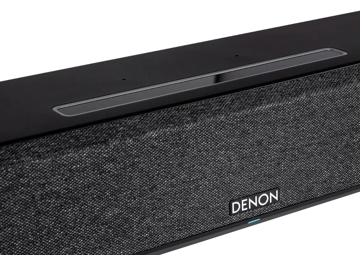 Nahaufnahme der Vorderseite der Soundbar