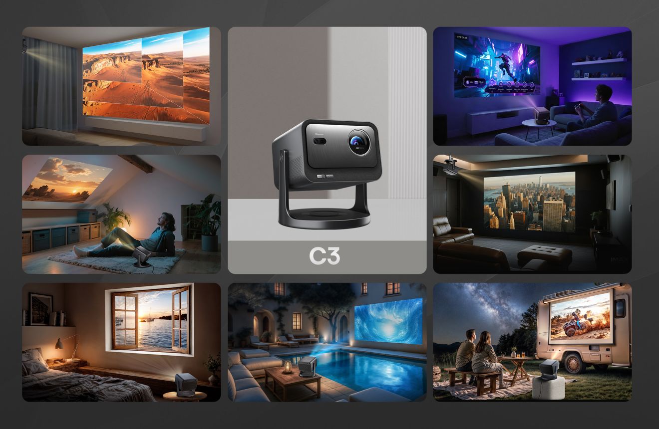 Beamer C3 in verschiedenen Nutzungsszenarien.