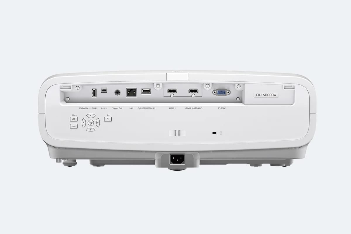 Rückseite mit Anschlüssen des Epson EH-LS11000W