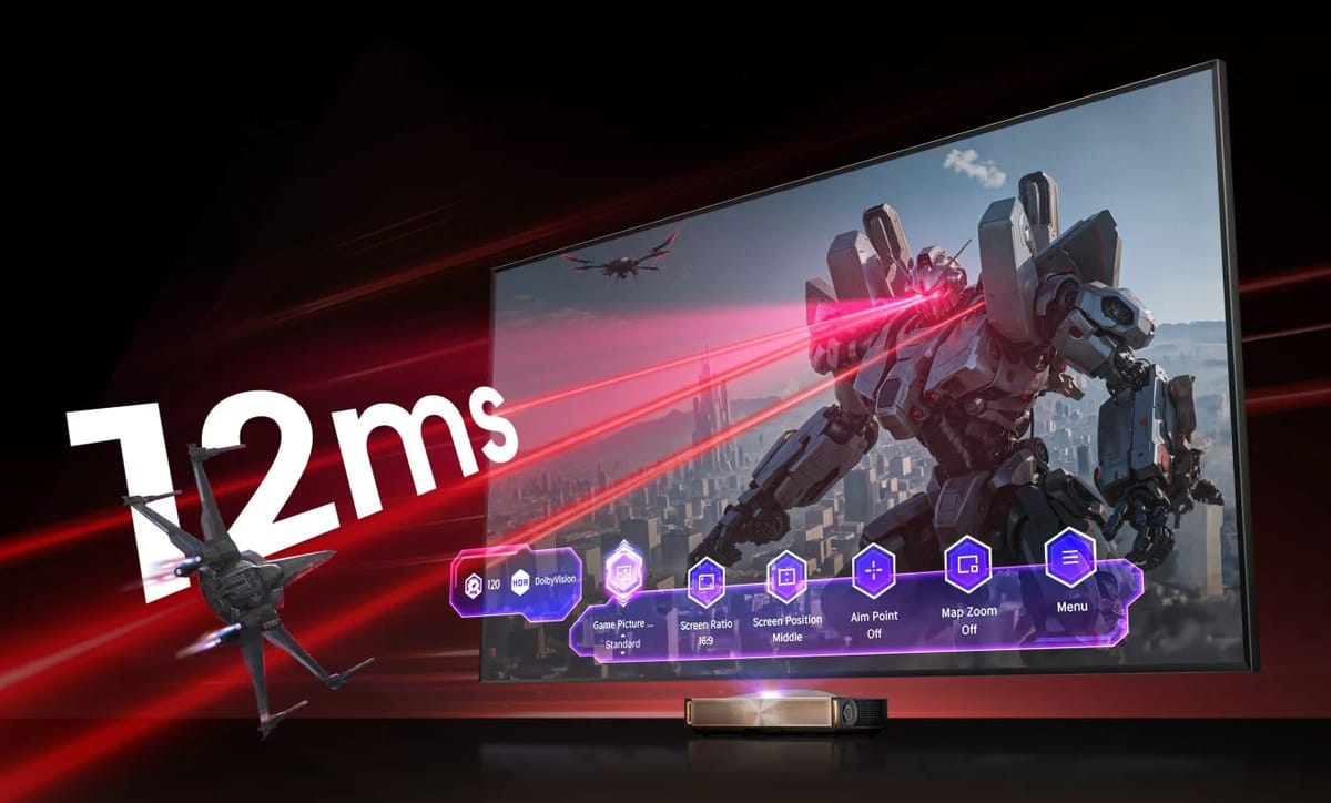 Laser TV im Turbo-Modus mit 12 ms bei 1080p und 120 Hz