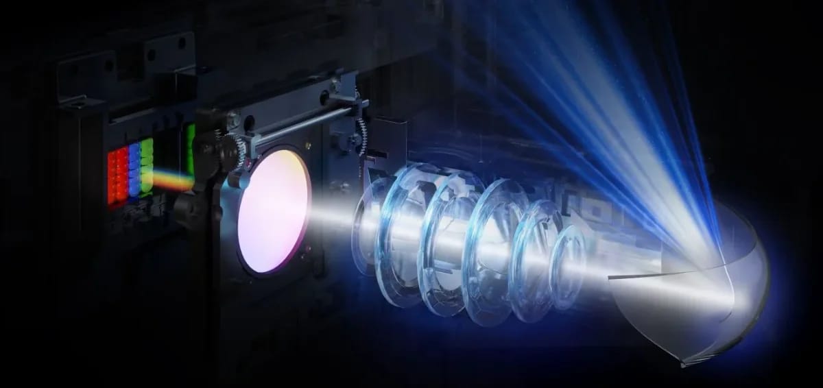 Laser-Engine mit farbigem Laserlicht