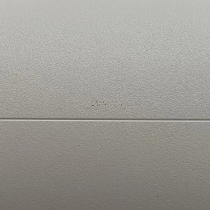 Kleiner dunkler Fleck auf dem Gehäuse