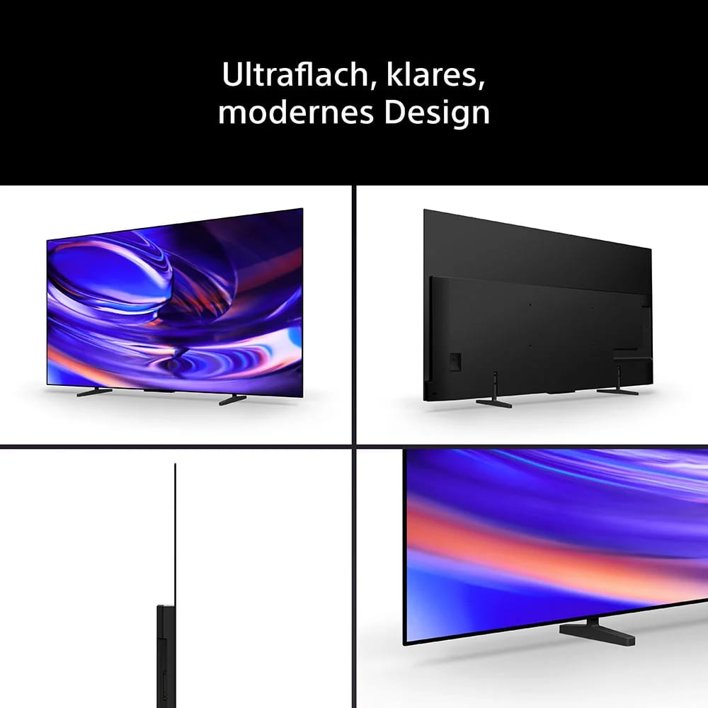 Ultraflaches Design des BRAVIA 6 von vorn, hinten und von der Seite.