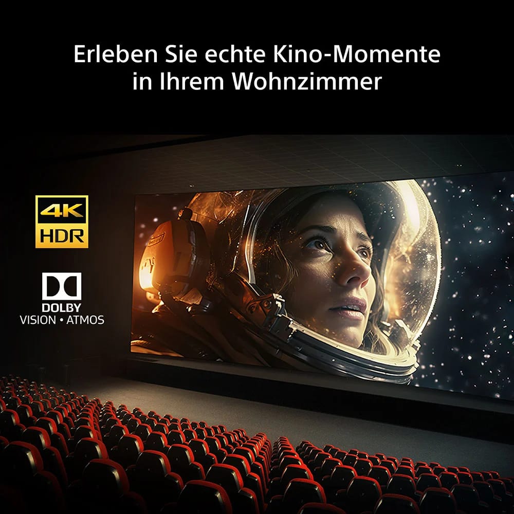 Kino-Momente mit Dolby Vision und Dolby Atmos im Wohnzimmer.