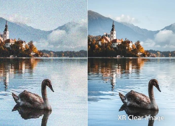 Vergleich mit und ohne XR Clear Image