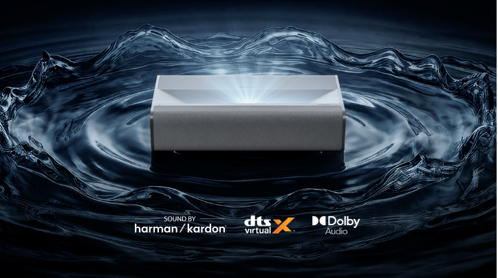 Beamer mit Harman Kardon und Dolby Audio.