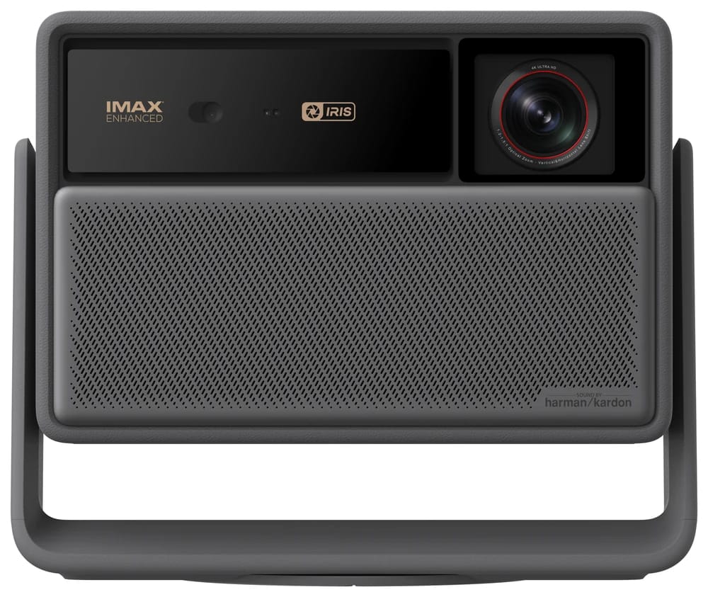 XGIMI HORIZON 30 Max 4K Triple Laser Beamer von vorn im Standfuß