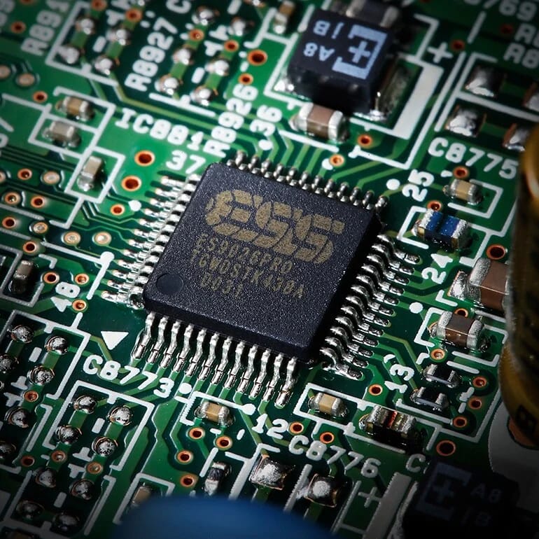 D/A-Wandler-Chip auf der Platine
