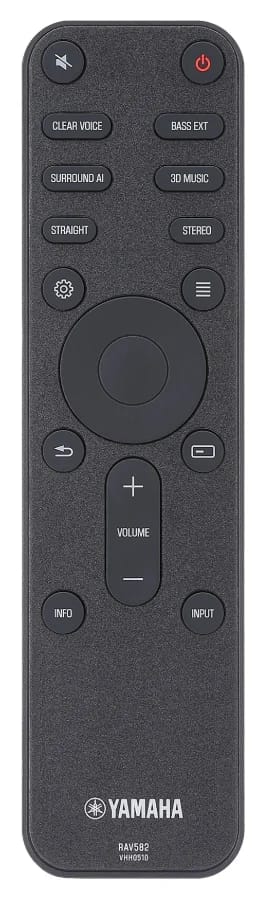 Fernbedienung der Yamaha TRUE X BAR 90A