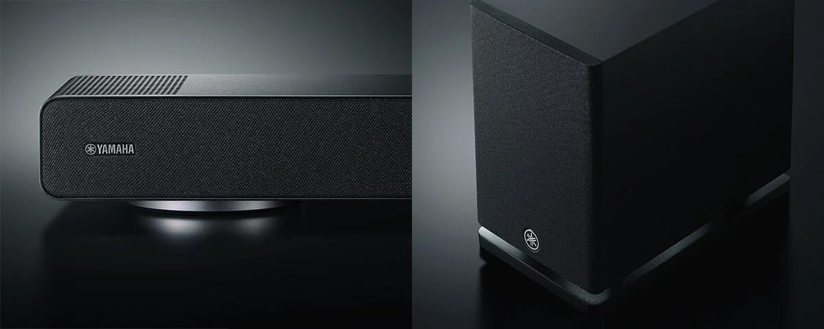 Soundbar und Subwoofer der Yamaha TRUE X BAR 90A im Detail