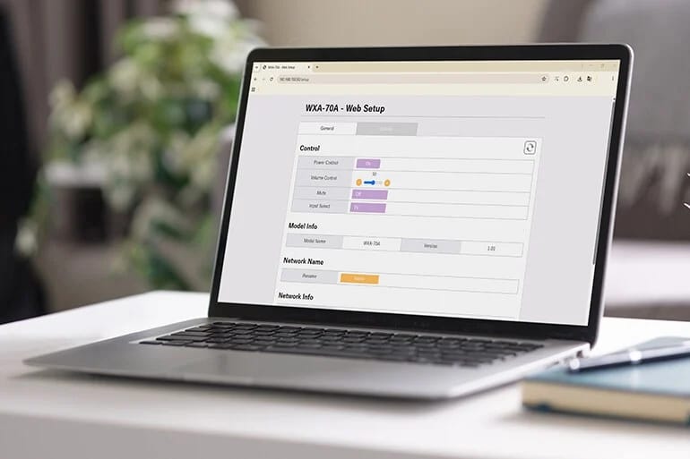 Web-Setup im Browser