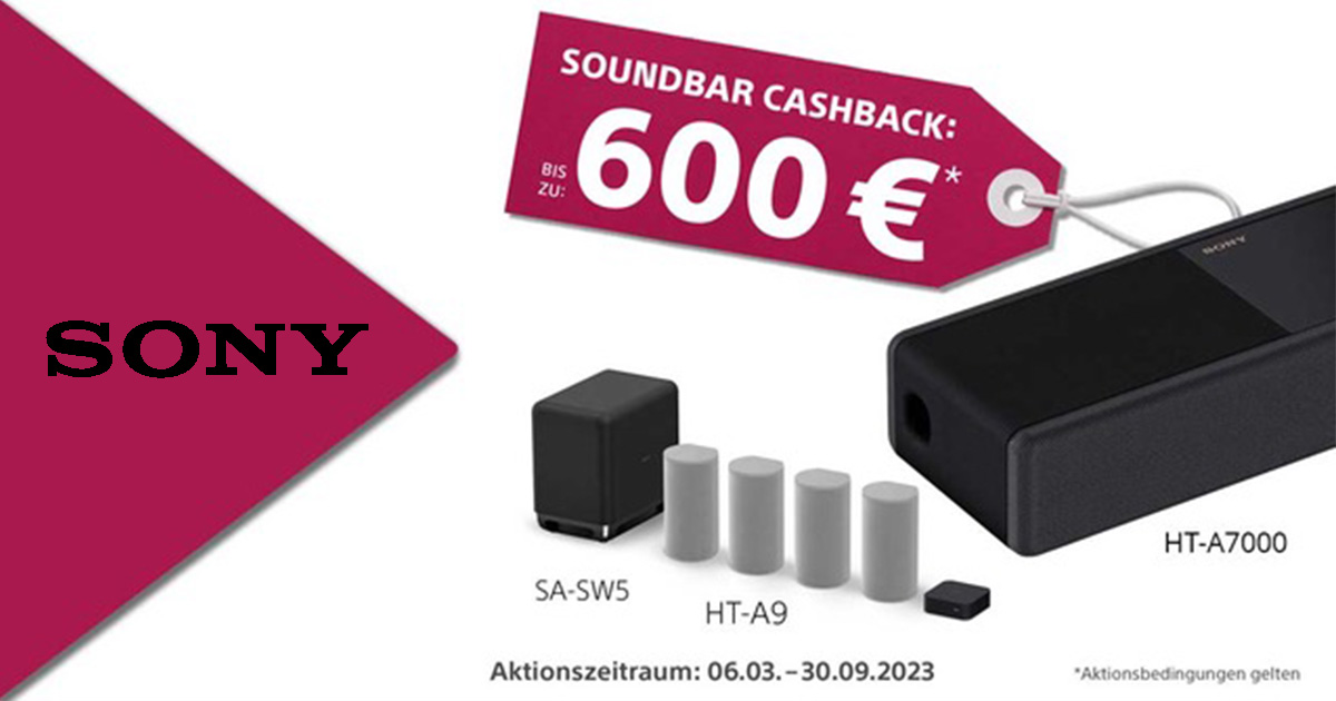 Sony HT-A9 und Soundbar Cashback