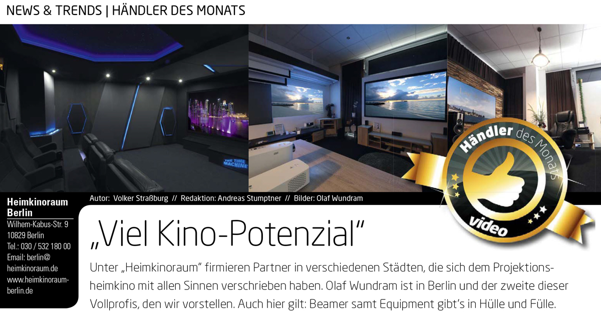 Händler des Monats der Fachzeitschrift VIDEO