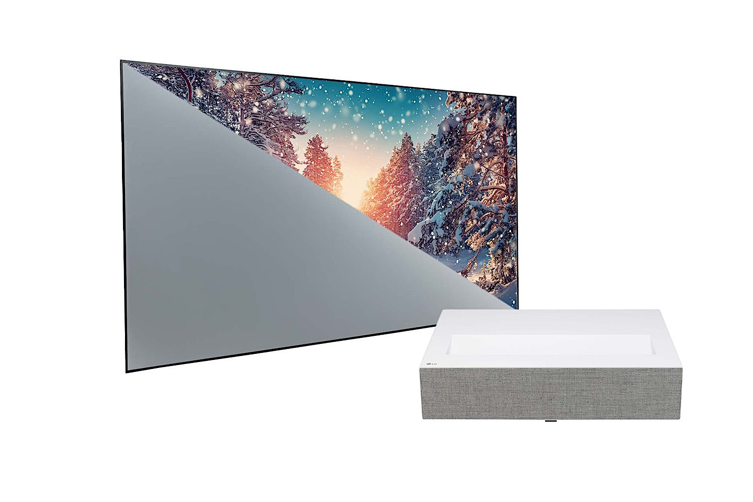 LG CineBeam HU715QW Vivo Mini 4K Laser TV - HEIMKINORAUM Edition mit VAVA CLR Leinwand 120 Zoll