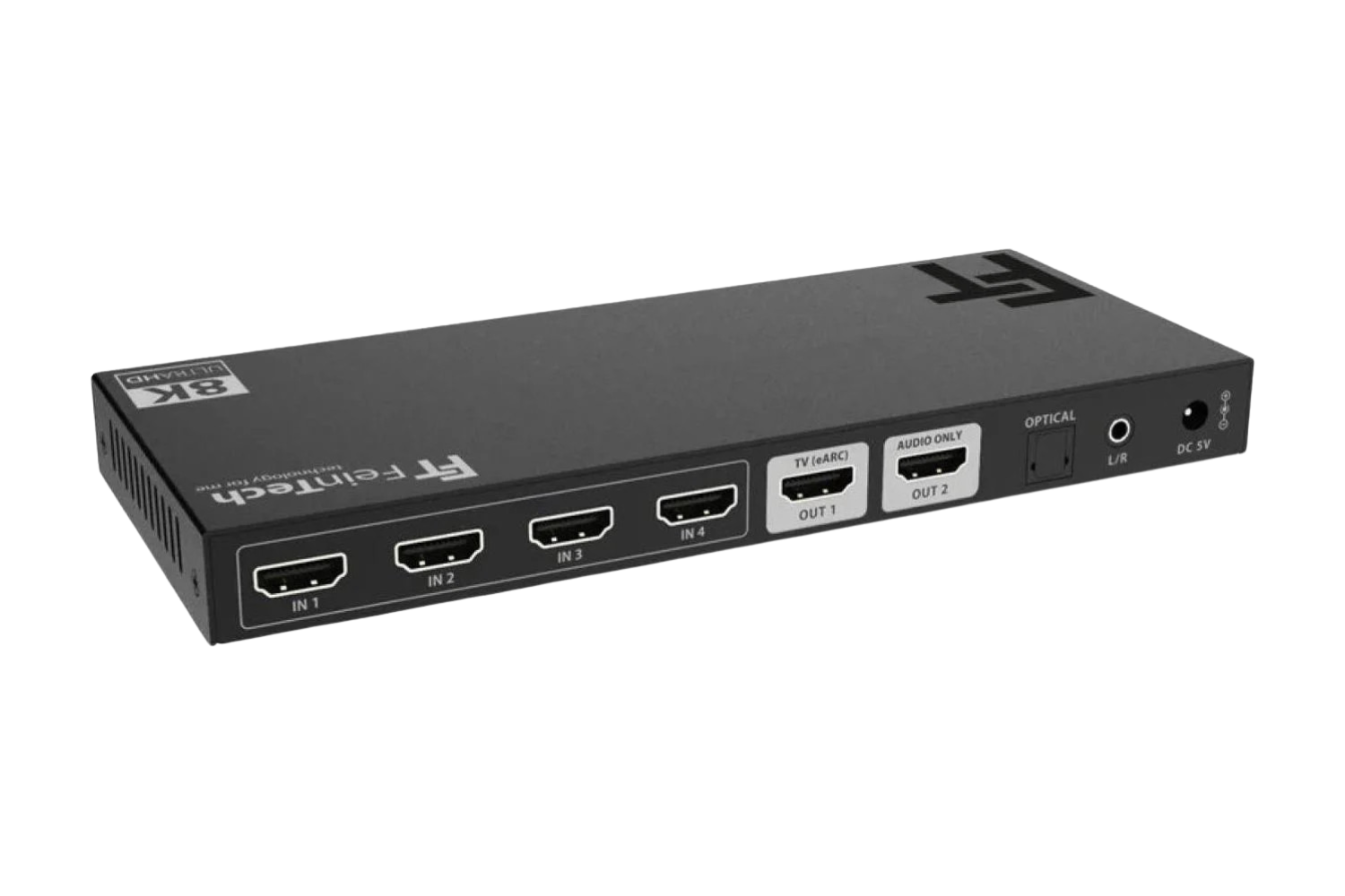 B-Ware: FeinTech SW411 HDMI 2.1 Switch 4 In 1 Out mit HDMI Audio Extractor  