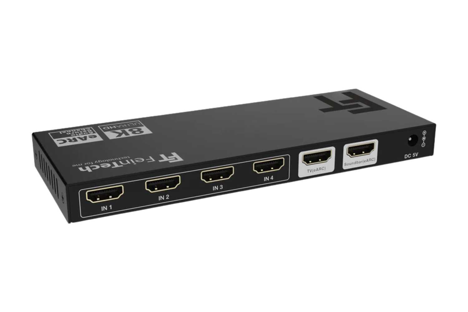FeinTech HDMI 2.1 eARC Pass Switch 4 in 1 Out für Soundbars (AX340)