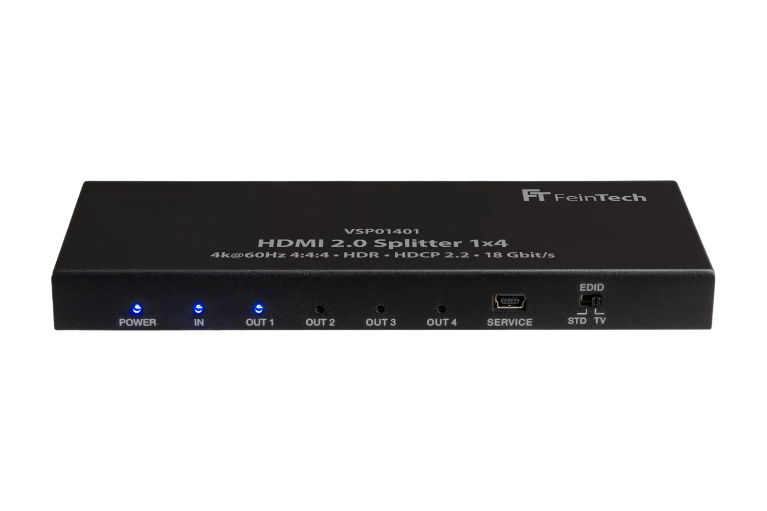 FeinTech VSP01401 HDMI 2.0 Splitter 1x4