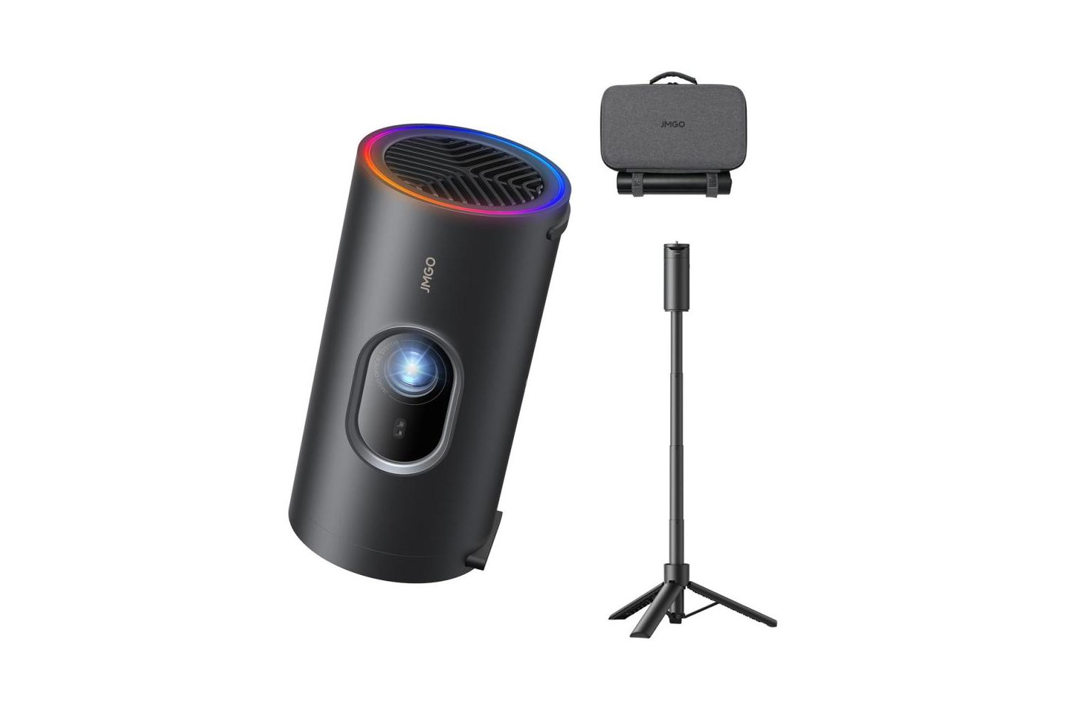 JMGO PicoPlay+ HDR LED Beamer mit Powerbank-Ständer