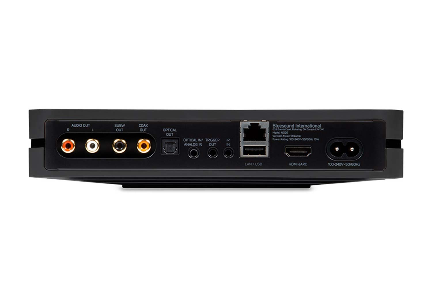 Bluesound NODE hinten schwarz