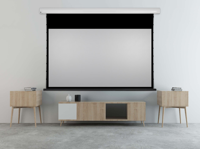 Motorleinwand Elite Screens DayWalker Tension Kontrastleinwand