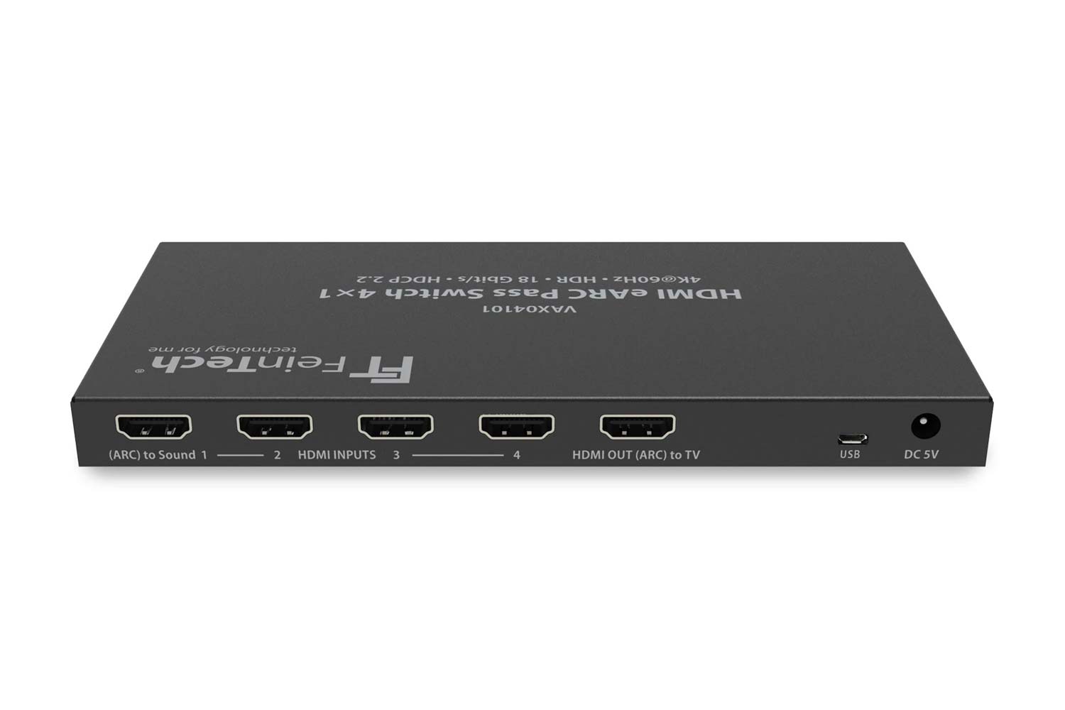 FeinTech HDMI eARC Pass Switch 4x1 für Soundbar (VAX04101)