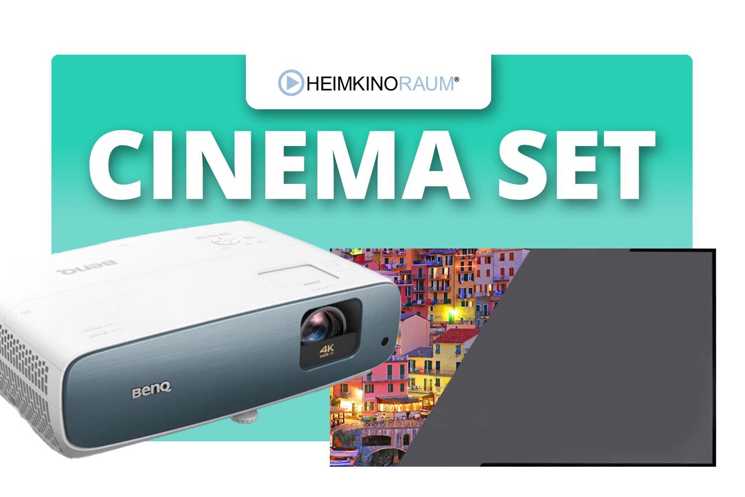 HEIMKINORAUM Cinema Set - 100 Zoll - BenQ TK850i + Elite Screens Daywalker Rahmenleinwand