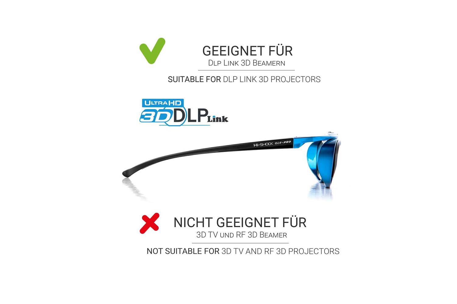 Hi-Shock 3D Brille DLP Pro Blue Heaven seite