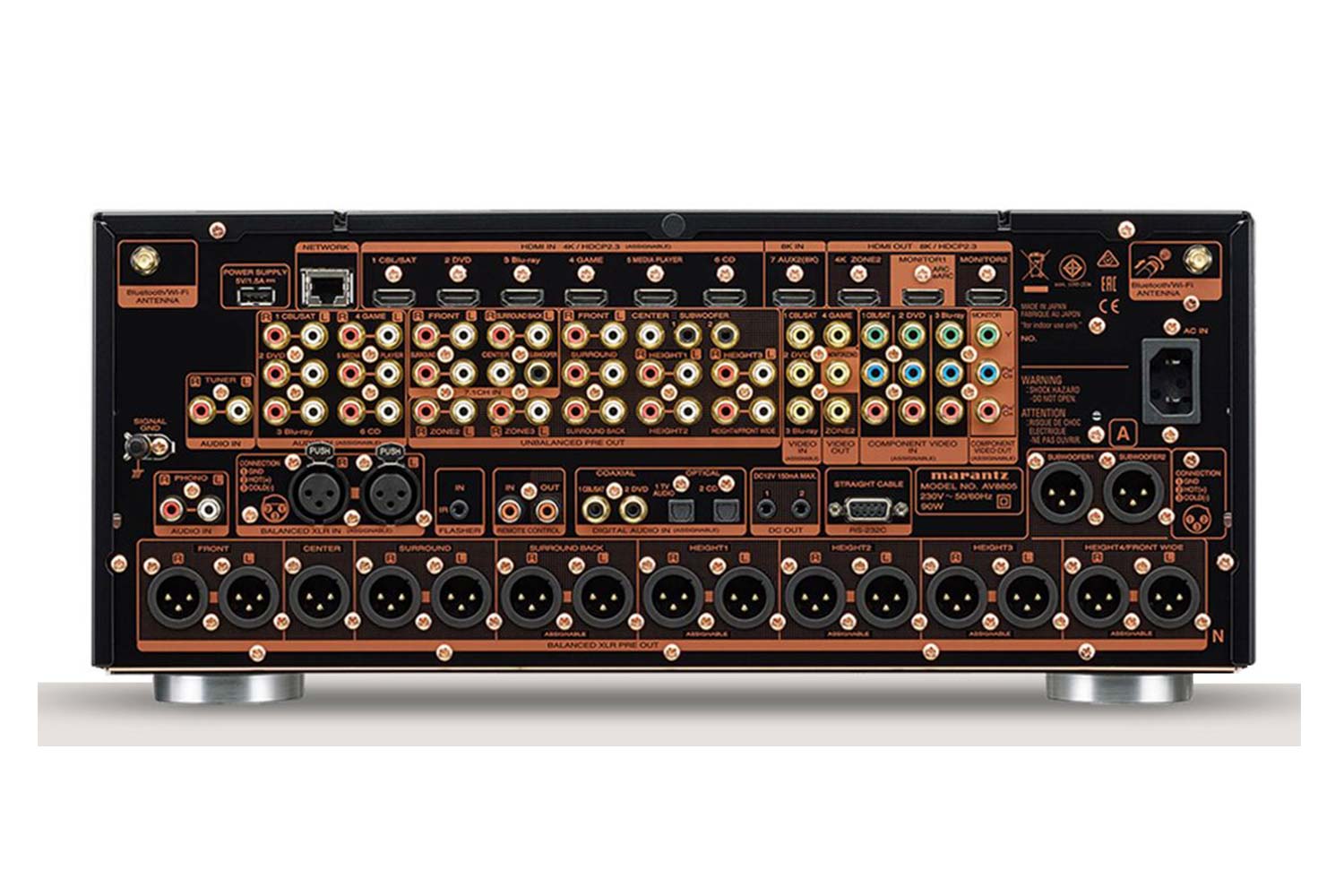 Marantz AV-Vorverstärker AV8805A hinten/anschlüsse