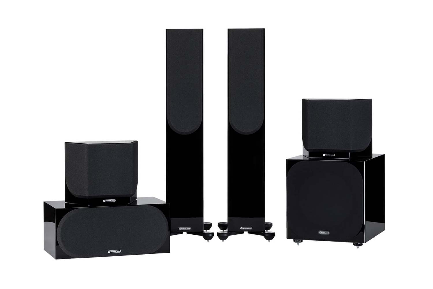 Monitor Audio Silver Cinema 200 7G 5.1 Lautsprecher Set - Hochglanz Schwarz