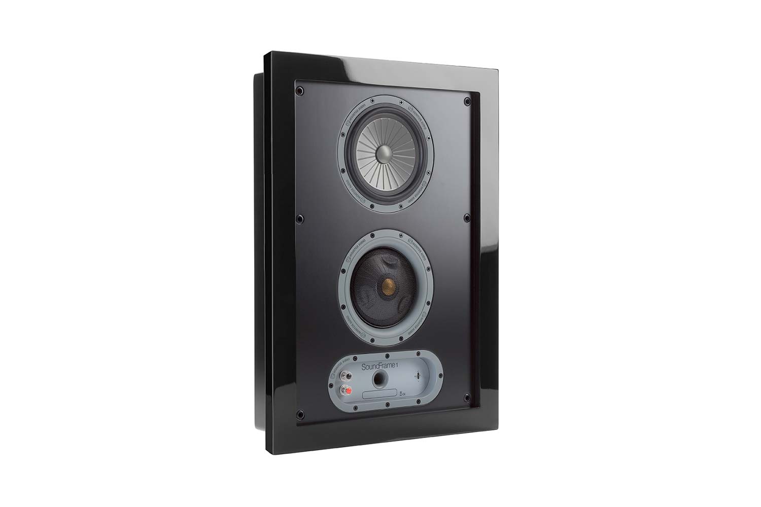 Monitor Audio SoundFrame 1 In-Wall Wandlautsprecher Innenleben schwarz