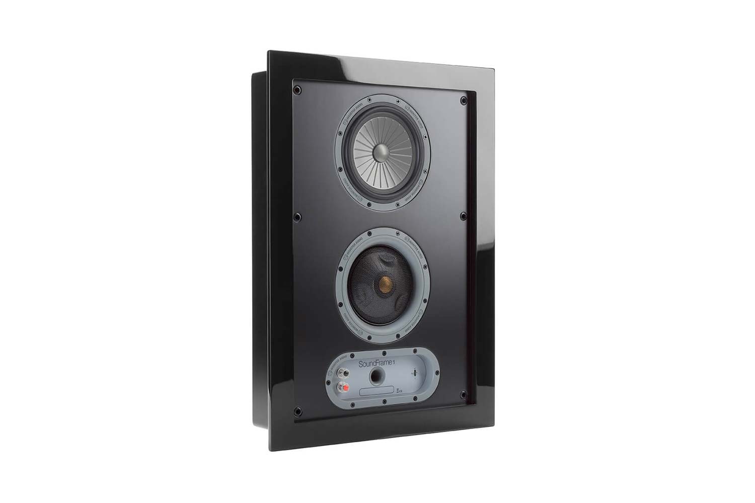 Monitor Audio SoundFrame 1 On-Wall Wandlautsprecher Innenleben schwarz