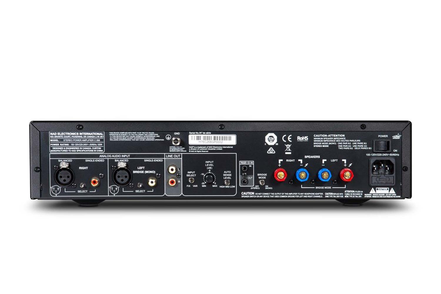 NAD C268 Stereo-Endstufe hinten