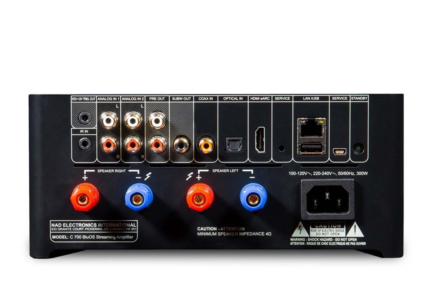 NAD C700 Vollverstärker hinten/anschlüsse