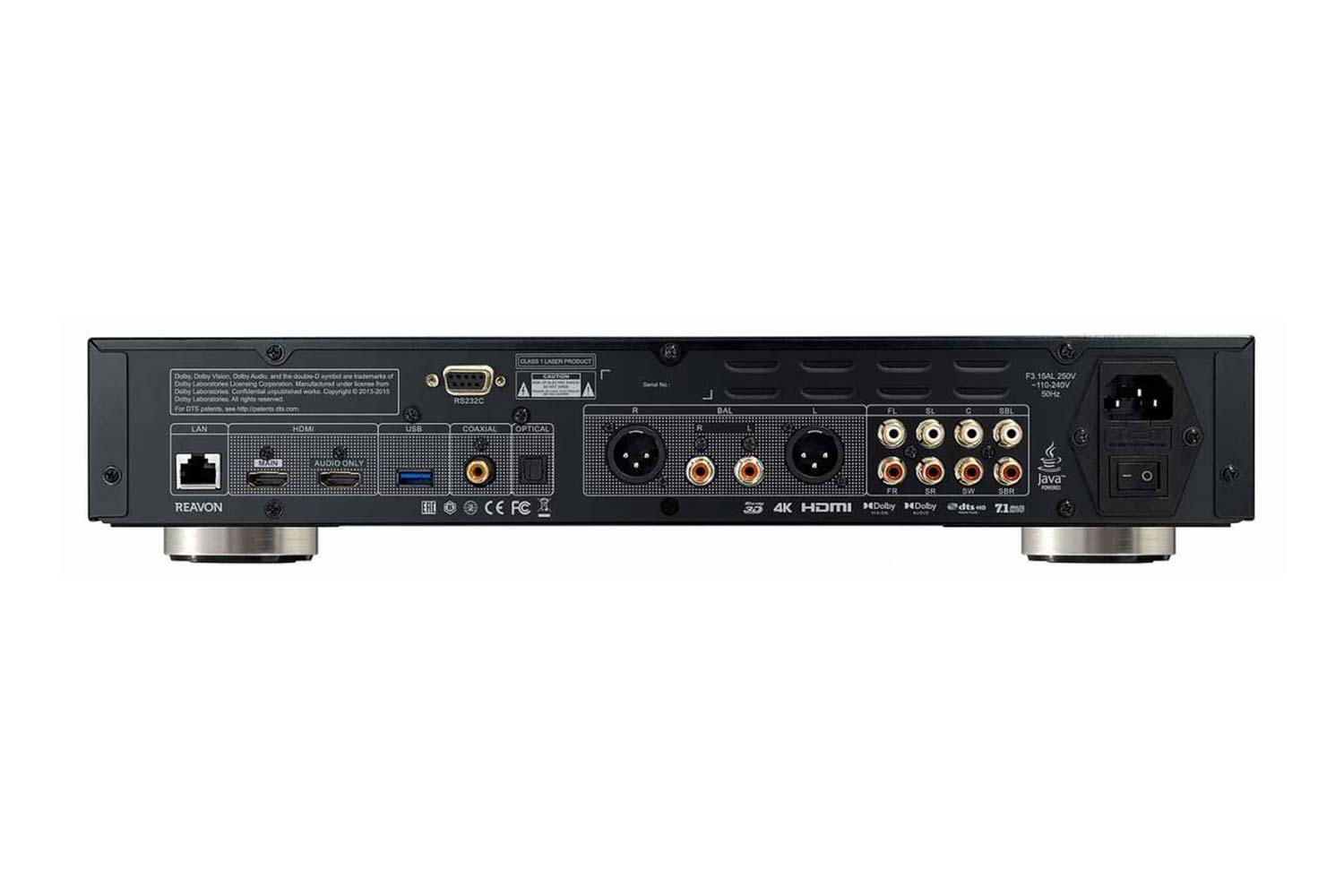 Reavon UBR-X200 4K Blu-Ray Player Anschlüsse
