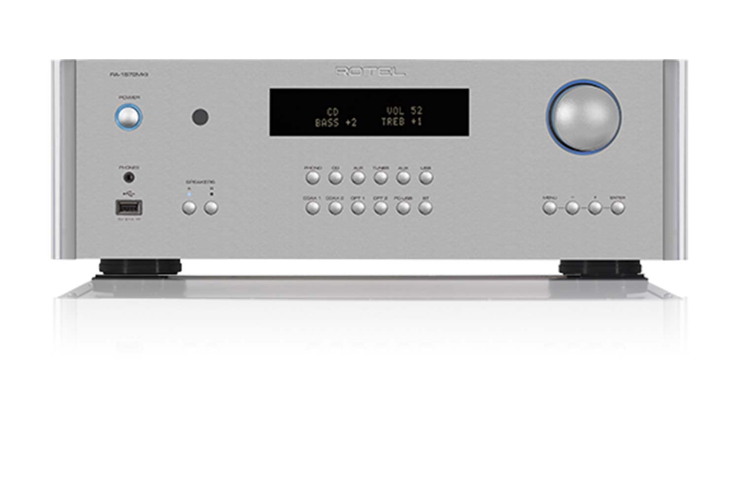 Rotel RA-1572 MKII Vollverstärker silber front