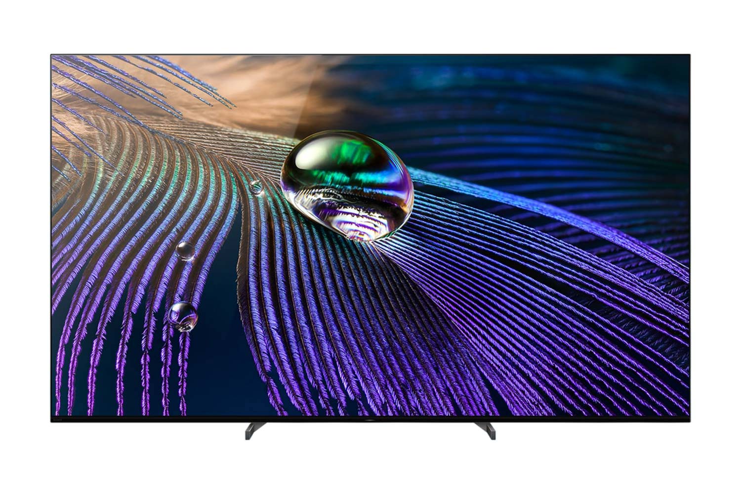 Sony TV A90J front Standfuss mittig