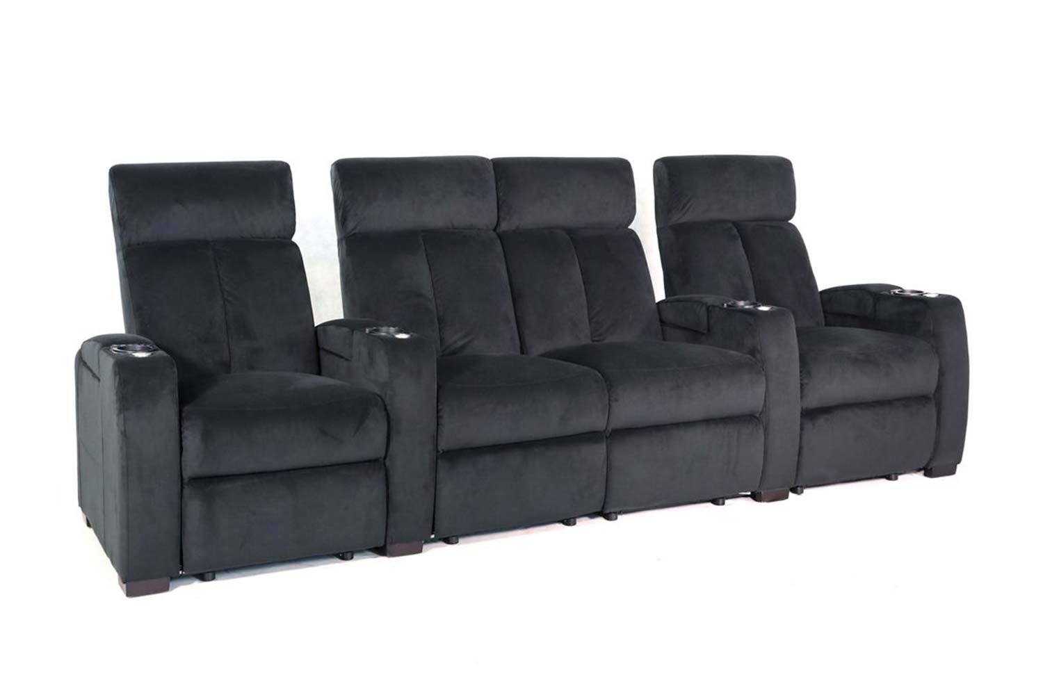 Stoff, manuell verstellbar 4 Sitzer Loveseat